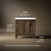 3/4 view of product with dimensions