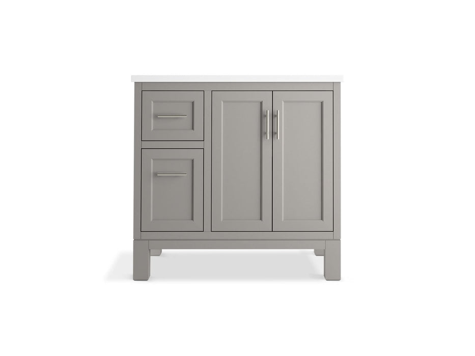 Kohler Quo 36" bathroom vanity cabinet with sink and quartz top