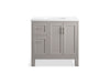 Kohler Quo 36" bathroom vanity cabinet with sink and quartz top