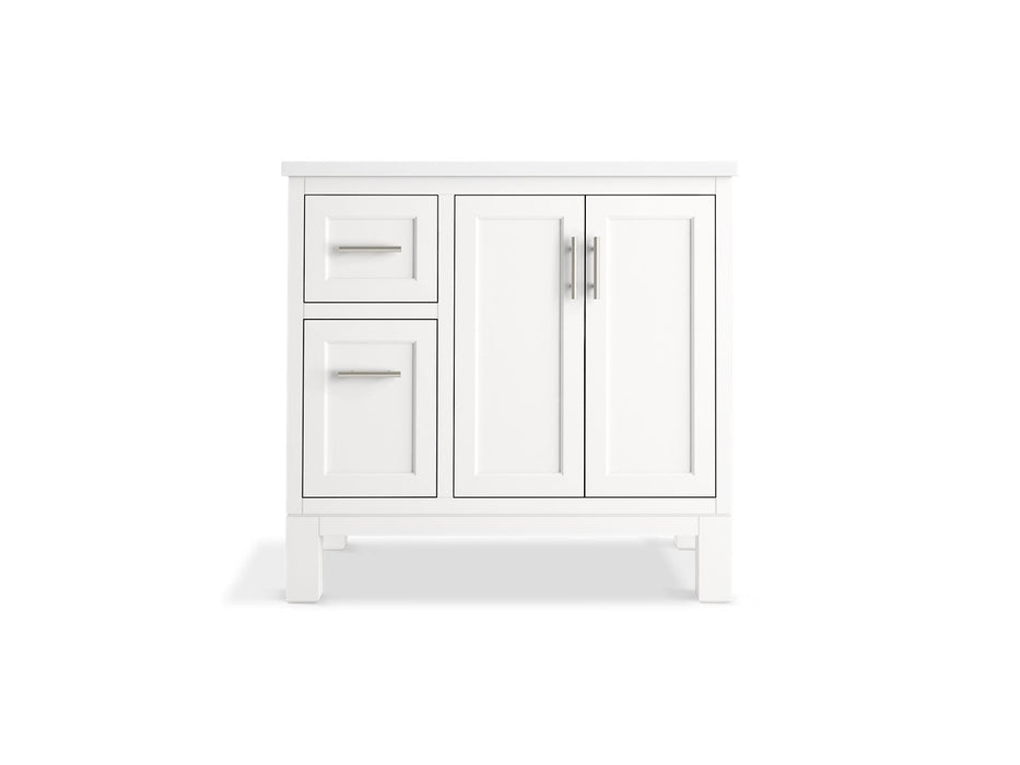 Kohler Quo 36" bathroom vanity cabinet with sink and quartz top
