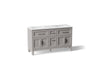 Kohler Quo 60" bathroom vanity cabinet with sinks and quartz top