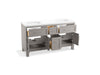 Kohler Quo 60" bathroom vanity cabinet with sinks and quartz top