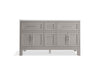 Kohler Quo 60" bathroom vanity cabinet with sinks and quartz top