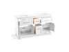Kohler Quo 60" bathroom vanity cabinet with sinks and quartz top