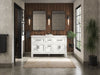 Kohler Quo 60" bathroom vanity cabinet with sinks and quartz top