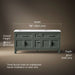 3/4 view of product with dimensions