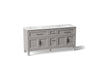 Kohler Quo 72" bathroom vanity cabinet with sinks and quartz top