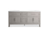 Kohler Quo 72" bathroom vanity cabinet with sinks and quartz top