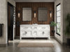 Kohler Quo 72" bathroom vanity cabinet with sinks and quartz top