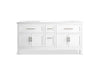 Kohler Quo 72" bathroom vanity cabinet with sinks and quartz top