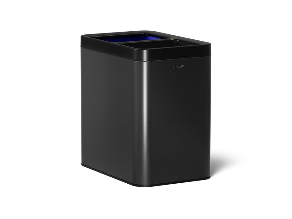 KOHLER K-31315 5-3/4-gallon dual-compartment open-top trash can