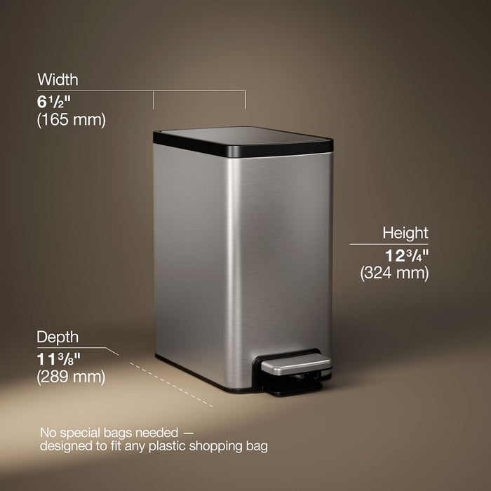 Kohler 1-1/2-gallon step trash can
