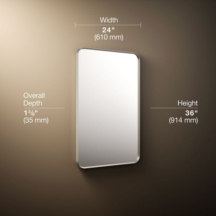 3/4 view of product with dimensions