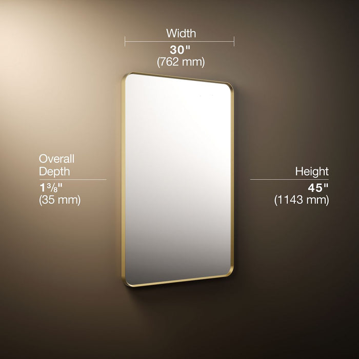 3/4 view of product with dimensions