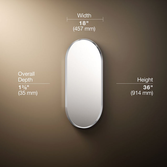 3/4 view of product with dimensions