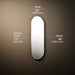 3/4 view of product with dimensions