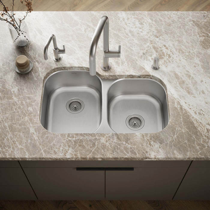 KOHLER K-3150 Undertone 31" undermount double-bowl kitchen sink