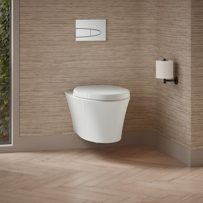 Kohler Veil Wall-hung compact elongated toilet, dual-flush