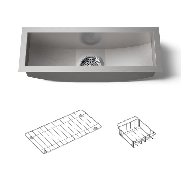 KOHLER K-3154 Undertone Trough 22" undermount single-bowl kitchen sink