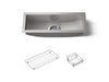 KOHLER K-3154 Undertone Trough 22" undermount single-bowl kitchen sink, stainless steel