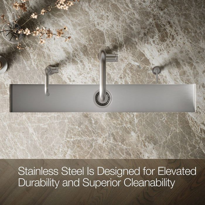 KOHLER K-3156 Undertone Trough 43" undermount single-bowl kitchen sink, stainless steel - view 3