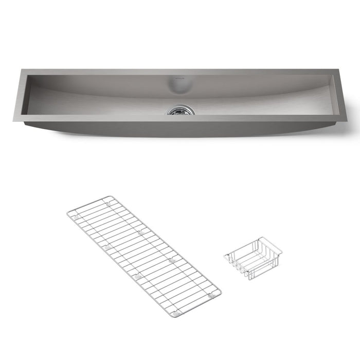 KOHLER K-3156 Undertone Trough 43" undermount single-bowl kitchen sink, stainless steel - view 4