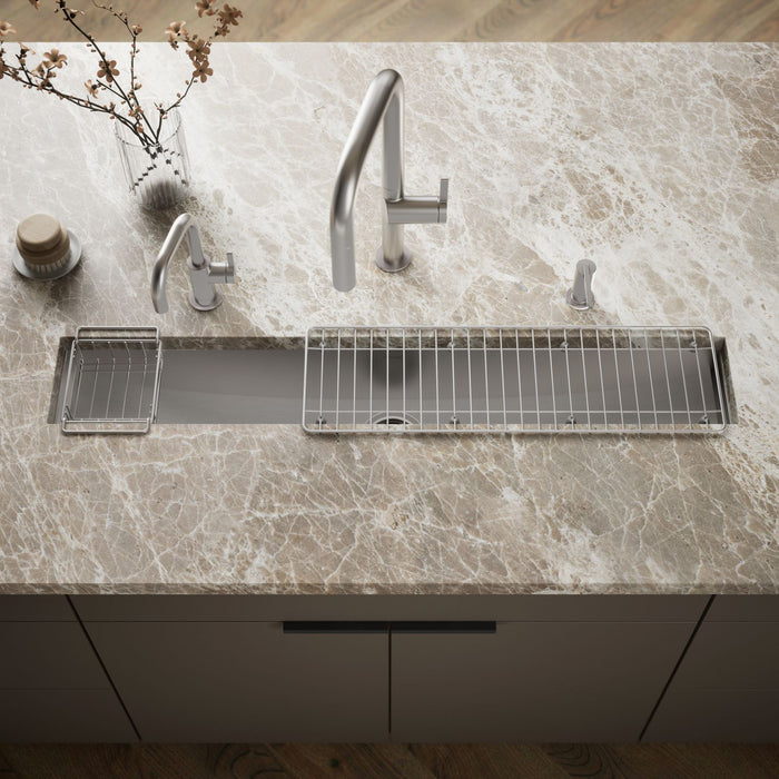 KOHLER K-3156 Undertone Trough 43" undermount single-bowl kitchen sink