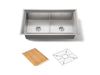 KOHLER K-3159 Poise 33" undermount double-bowl kitchen sink