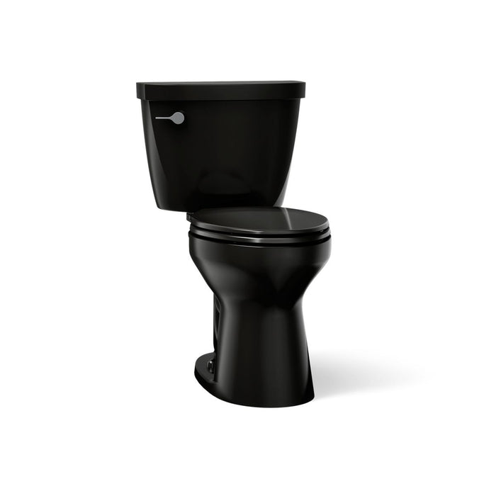 KOHLER K-31620 Cimarron Two-piece elongated toilet, 1.6 gpf - Black Black