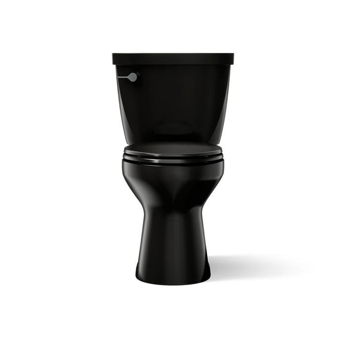 KOHLER K-31620 Cimarron Two-piece elongated toilet, 1.6 gpf - Black Black