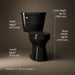 KOHLER K-31620-RA Cimarron Two-piece elongated toilet, 1.6 gpf, black black - view 4