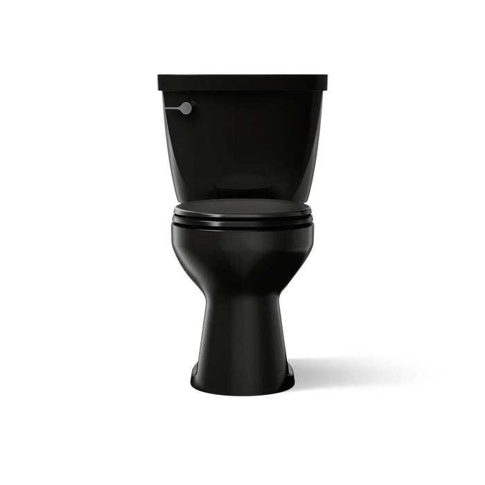 KOHLER K-31640 Cimarron Two-piece round-front toilet, 1.6 gpf - Black Black