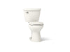 KOHLER K-31644 Cimarron ContinuousClean ST two-piece round-front toilet, 1.28 gpf