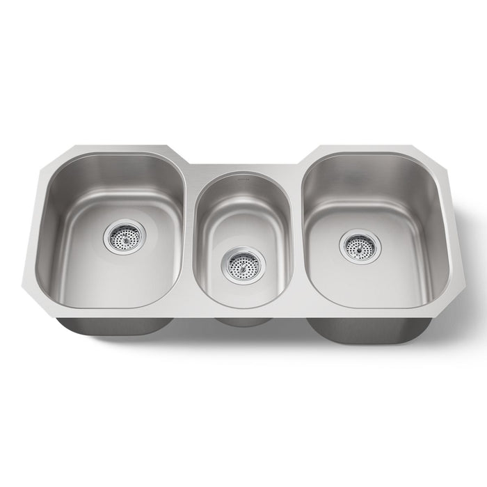 KOHLER Undertone 41-3/4" undermount triple-bowl kitchen sink