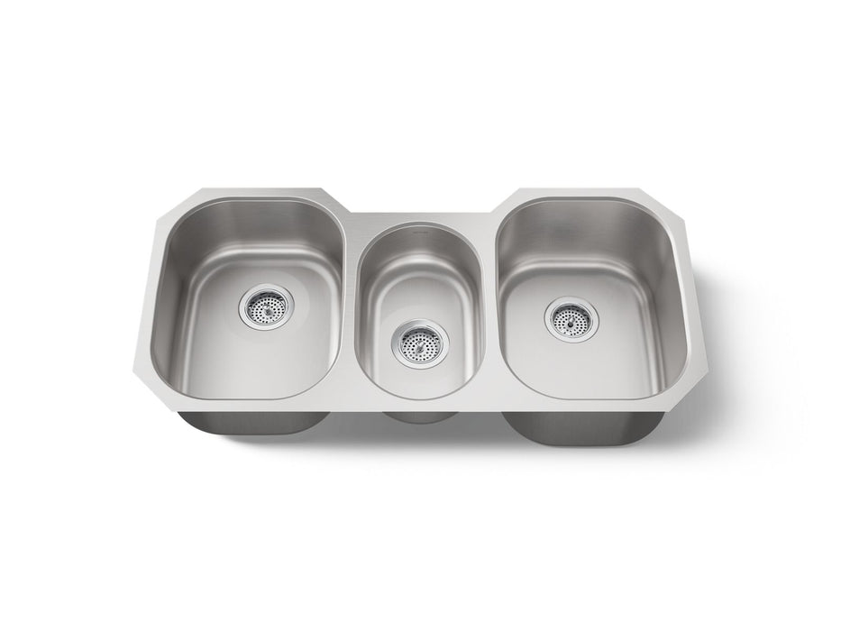 KOHLER K-3166 Undertone 41-3/4" undermount triple-bowl kitchen sink