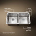 KOHLER K-3171 Undertone 31-1/2" undermount double-bowl kitchen sink