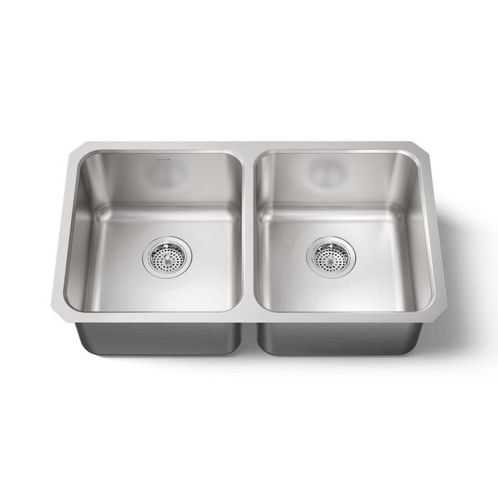 KOHLER Undertone 31-1/2" undermount double-bowl kitchen sink