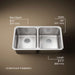 KOHLER Undertone 31-1/2" undermount double-bowl kitchen sink