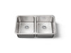 KOHLER K-3171 Undertone 31-1/2" undermount double-bowl kitchen sink