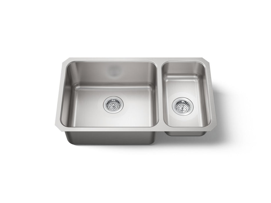 KOHLER Undertone 31-1/2" undermount double-bowl kitchen sink