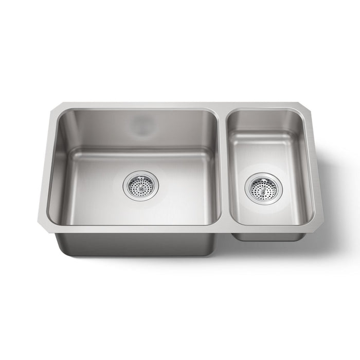 KOHLER Undertone 31-1/2" undermount double-bowl kitchen sink