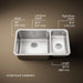 KOHLER Undertone 31-1/2" undermount double-bowl kitchen sink