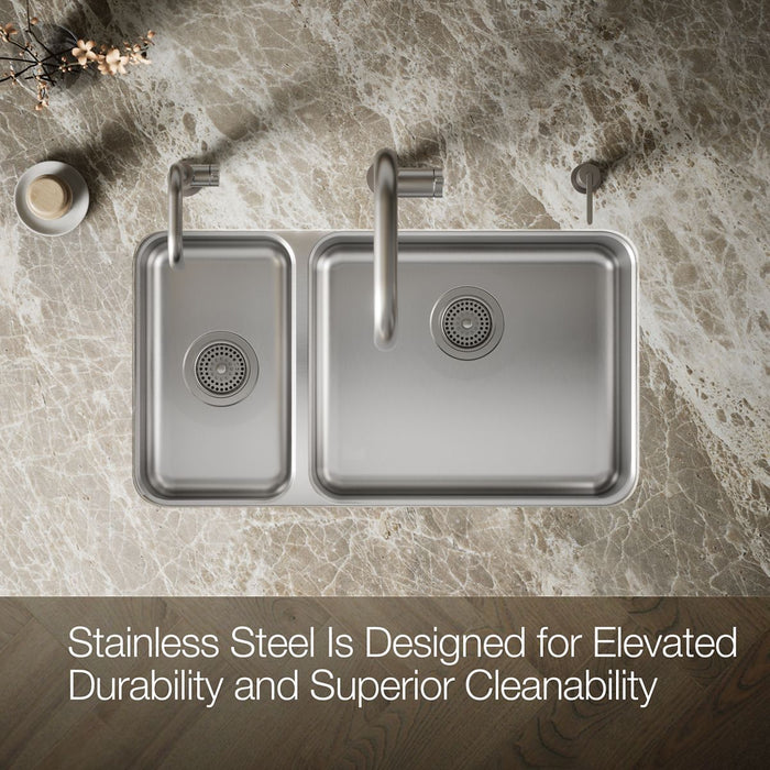 Kohler Undertone 31-1/2" undermount double-bowl kitchen sink