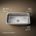 KOHLER Undertone 31-1/2" undermount single-bowl kitchen sink