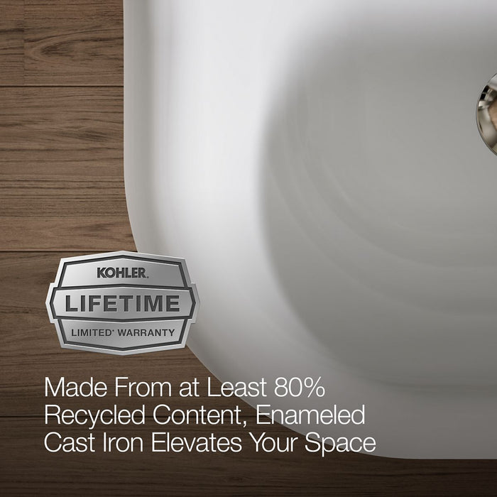 KOHLER K-3200 Brockway 36" wall-mount utility sink