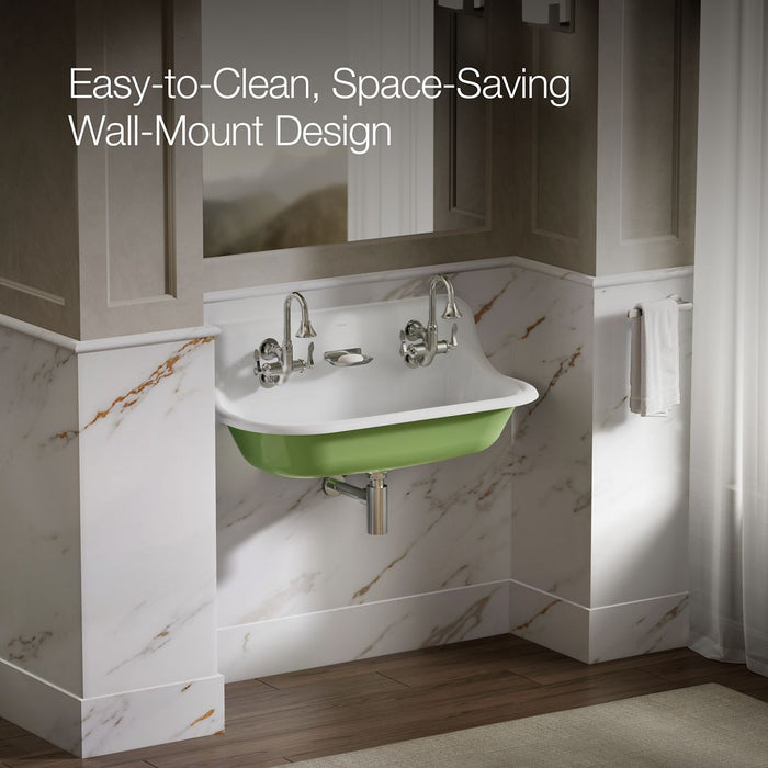 KOHLER K-3200-PFG Brockway 36" wall-mount utility sink