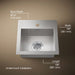 Kohler Vault 15" top-/undermount single-bowl bar sink