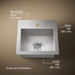 KOHLER K-32027-1 Vault 15" top-/undermount single-bowl bar sink