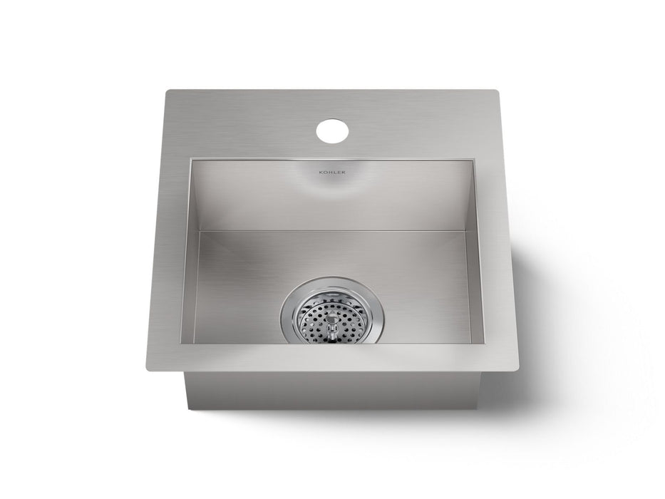 KOHLER K-32027-1 Vault 15" top-/undermount single-bowl bar sink