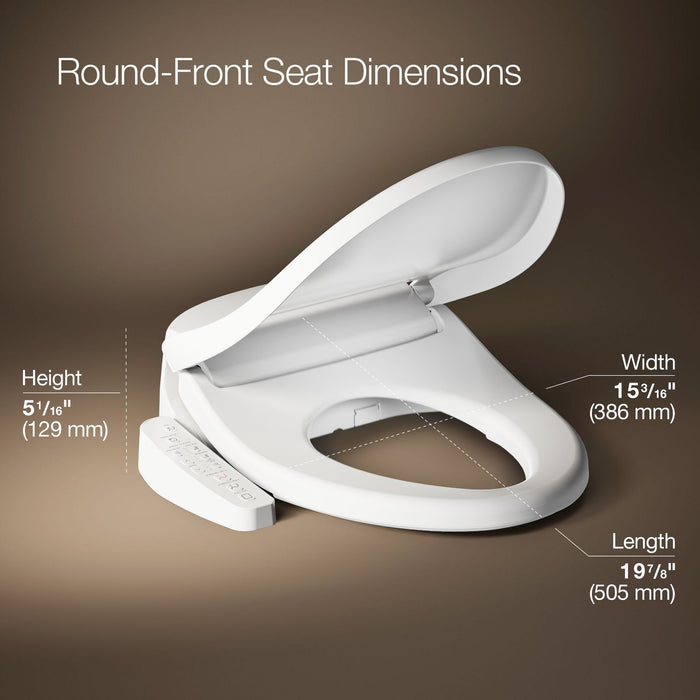 KOHLER K-32331 PureWash Round-front Bidet Toilet Seat